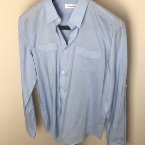 Calvin Klein Light Blue Button Up XL Long Sleeve